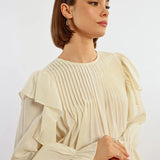 Fluid Ruffle Blouse