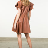 Amy Faux Leather Mini Dress