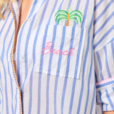 Embroidered Cover Up Shirt