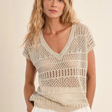 Tia Open Knit Sweater