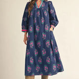 Contrast Accent Midi Dress