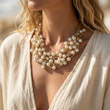 Chunky Coastal Peal Necklace