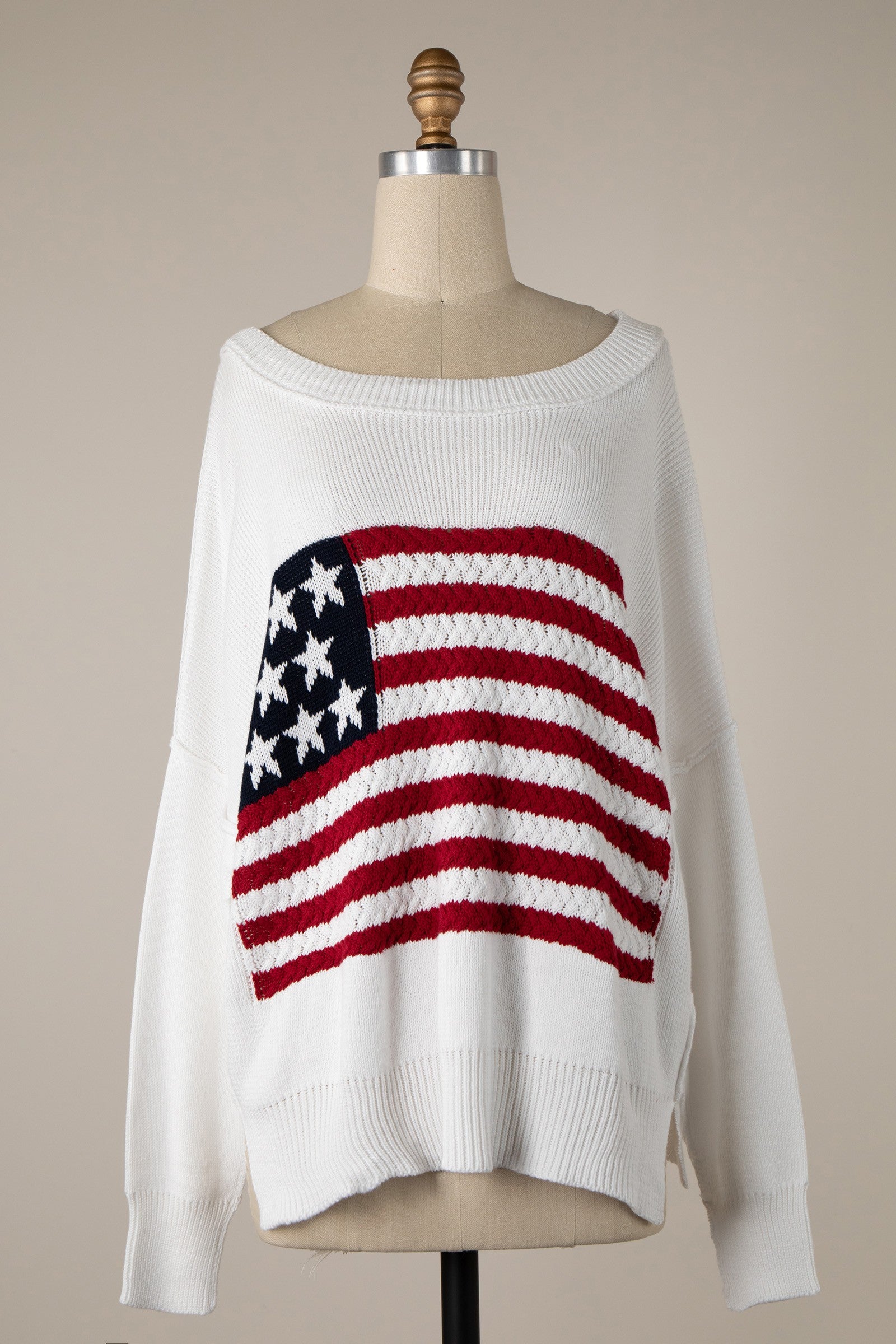 White FLAG Summer Sweater