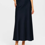 Kiera Satin Midi Skirt