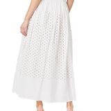 Crop Eyelet Maxi Skirt & Top Set
