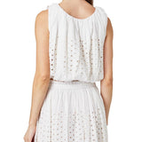 Crop Eyelet Maxi Skirt & Top Set