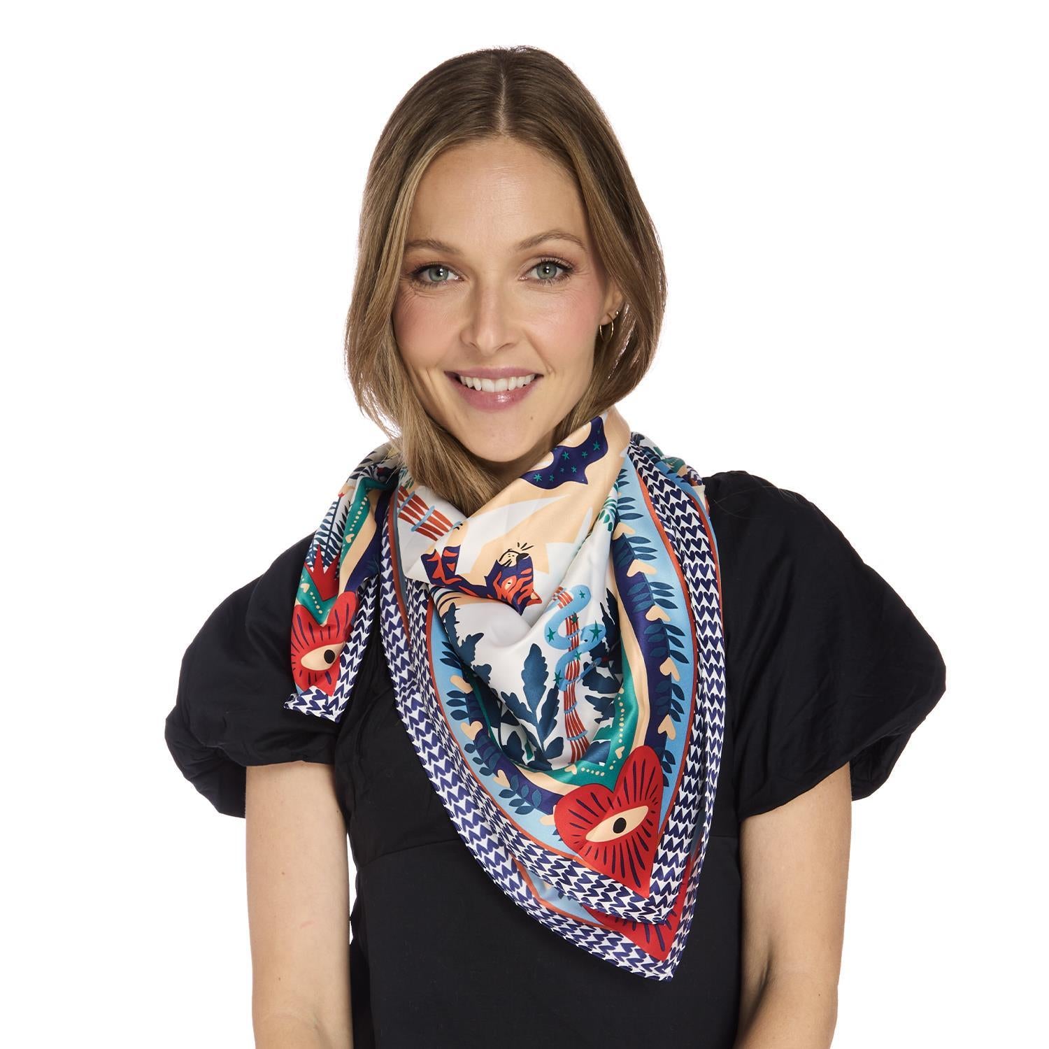 Ciao Amore Blue Sq. Scarf