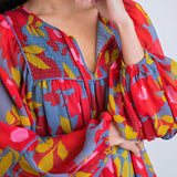 Donna Floral Chiffon Dress