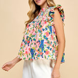 Floral Ruffle Top