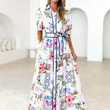 Kylie Floral Pace Up Maxi