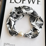 Pearl Silk Scarf Necklace