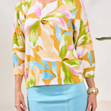 Soft yarn 3/4 Sleeve Crewneck