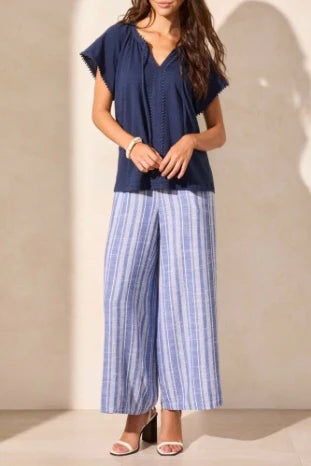 Split Neck Top w/Tassle