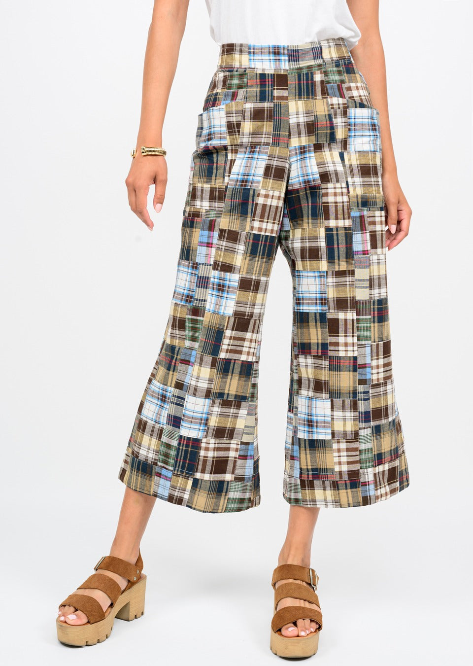 Patchwork Crop Pant