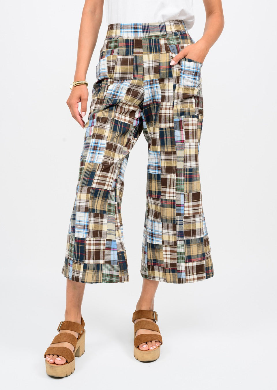 Patchwork Crop Pant