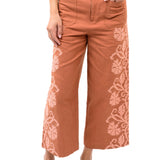 Eyelet Embroidered Ankle Pant