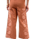 Eyelet Embroidered Ankle Pant