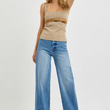 Risen Wide Leg Jeans