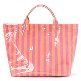 Large Stripe Vinyl Tote