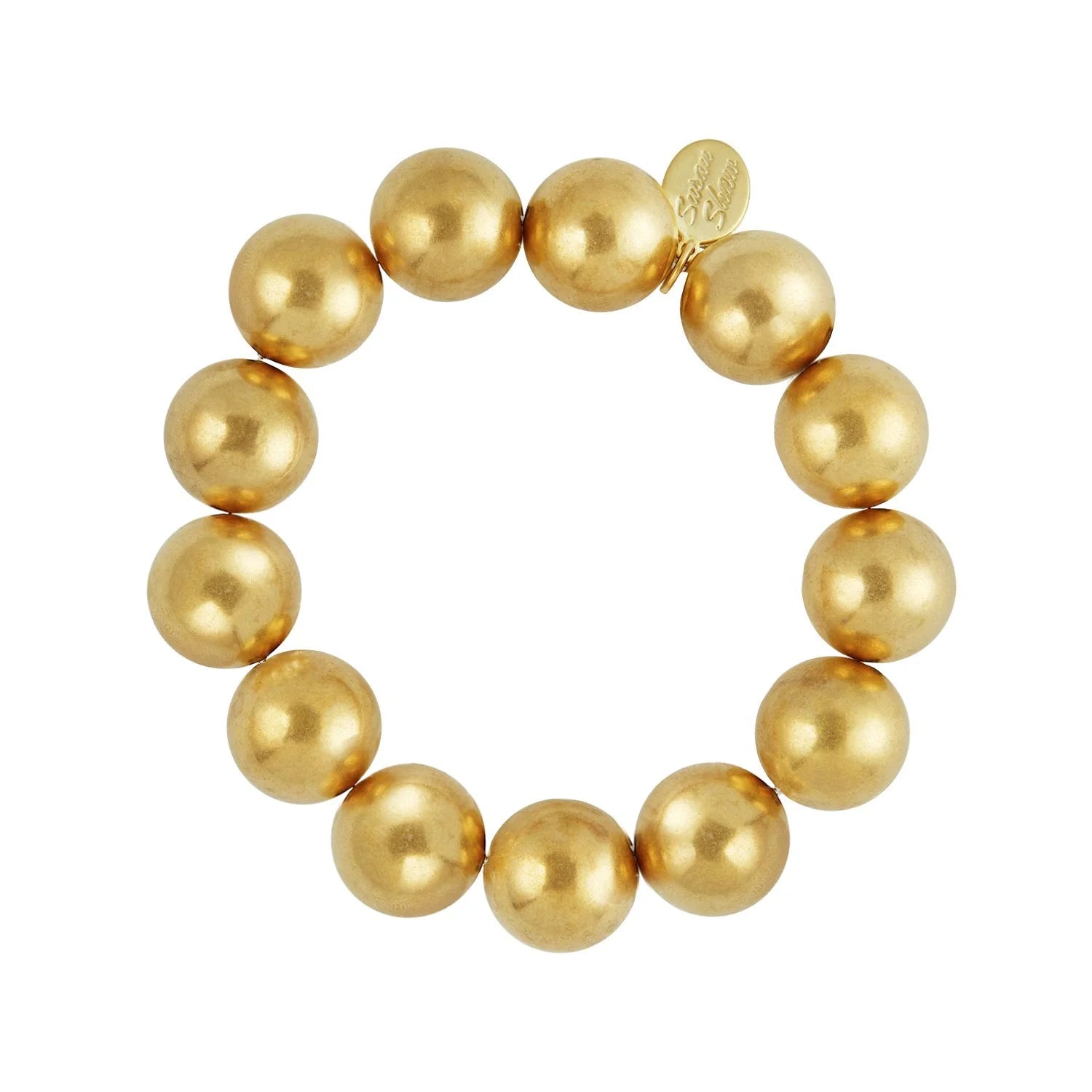 Gold Bead Stretch Bracelet