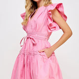 Abbi Flutter Mini Dress