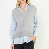 Mixed Media Knit Top