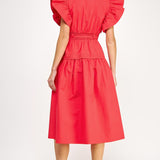 Abbi Flutter Midi Dress