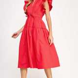 Abbi Flutter Midi Dress