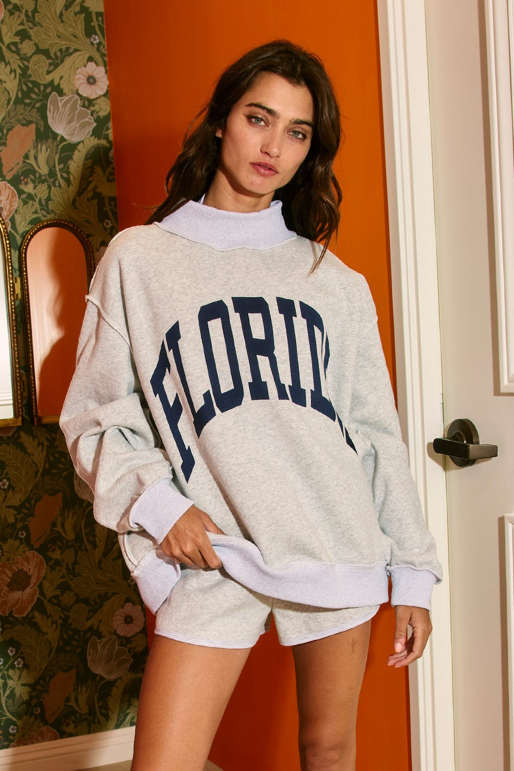 Florida & FL Reversible Mock Neck Sweatshirt