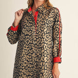 Metallic Leopard Dress