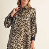 Metallic Leopard Dress