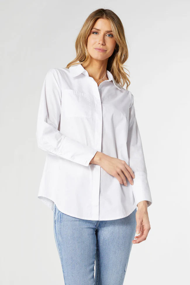 Meredith Boyfriend Button Up Top