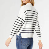 Neve Stripe Mock Neck Sweater