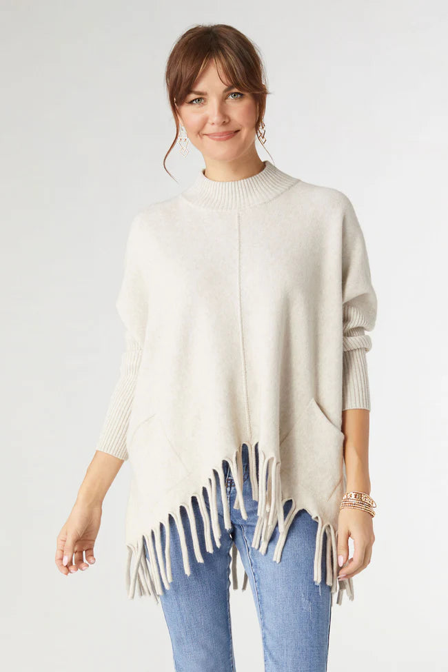 Heavenly Luxe Flowy Mock Neck Sweater