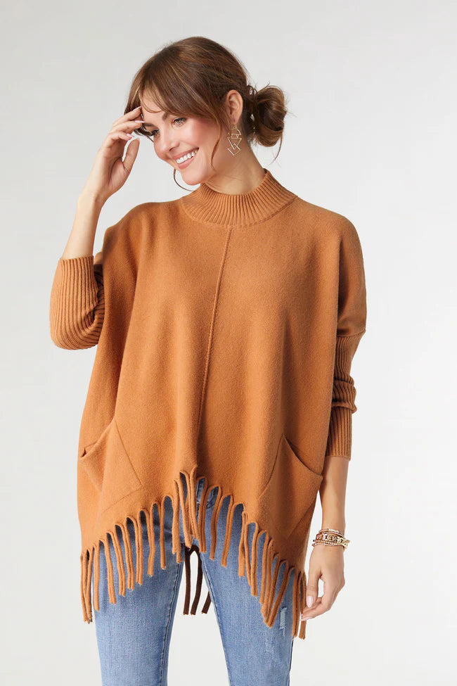 Heavenly Luxe Flowy Mock Neck Sweater