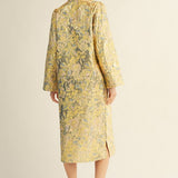 Floral Jacquard Midi Dress