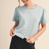 Short Sleeve Sweater Cardigan