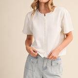 Short Sleeve Sweater Cardigan