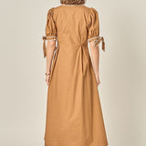 Stitch Detailed Midi Dress