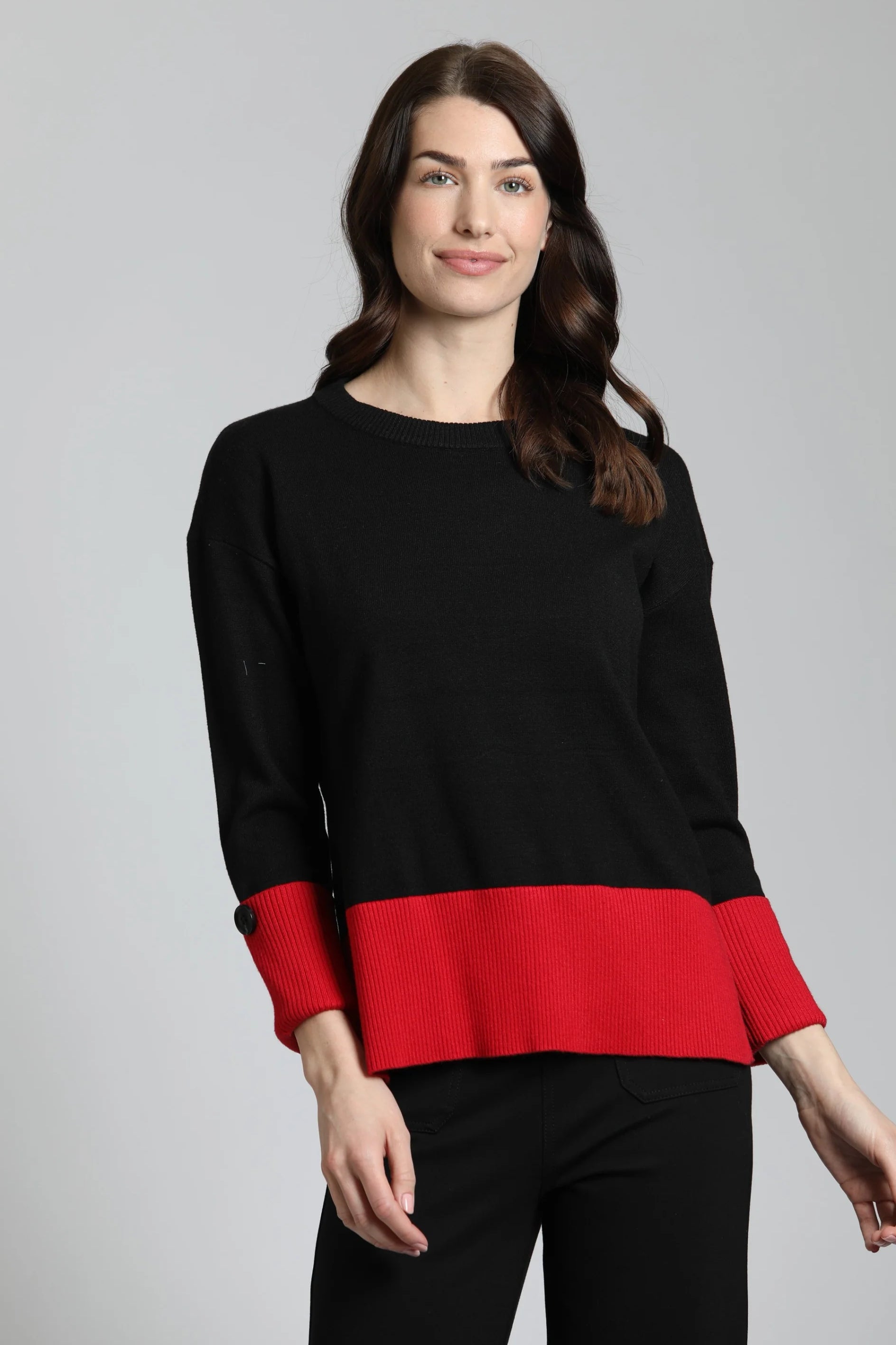 Color Block pullover w/ Wide Cuffs