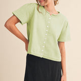 Short Sleeve Sweater Cardigan