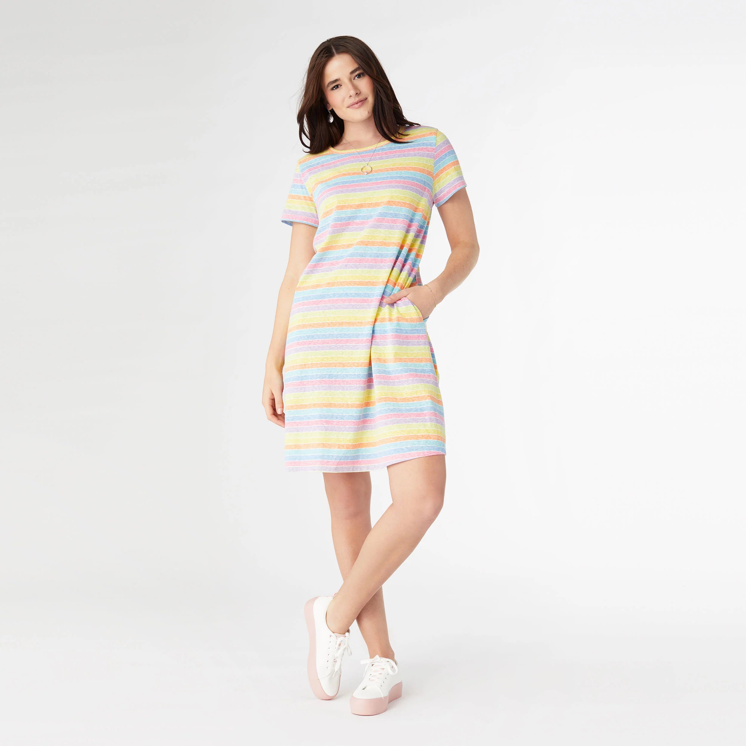 Mollie Striped T-shirt Dress