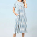 Addison Striped Maxi dress