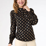 Darina Metallic Dot Blouse
