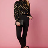 Darina Metallic Dot Blouse