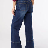 Ever Stretch Wide Leg with Raw Wide Hem