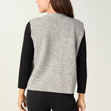 Alana Metallic Vest with Faux Pearls