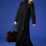 Canyon Faux Suede Skirt with Ruffle