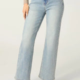 EverStretch Baby Bootcut with Pearl Stud Side Detail
