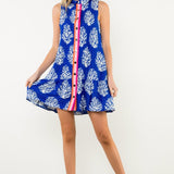 Sleeveless Button Trim Dress
